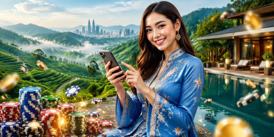 Permainan slot Malaysia dengan pakaian baju kurung dalam suasana perayaan